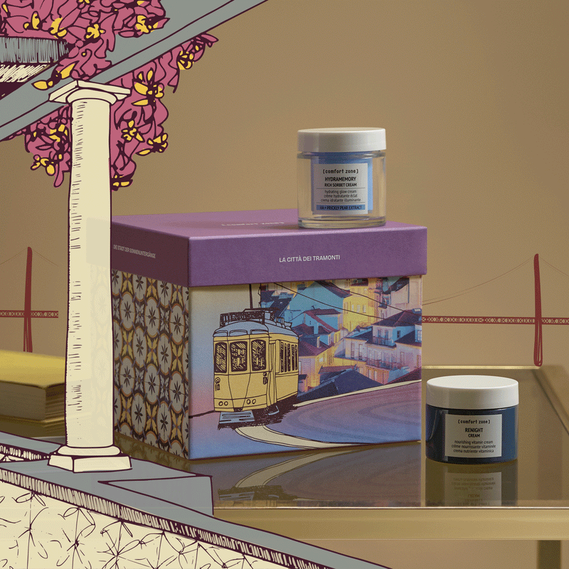 Comfort Zone: KIT THE CITY OF SUNSETS Voedende Glow Gezichtskit-1.gif
